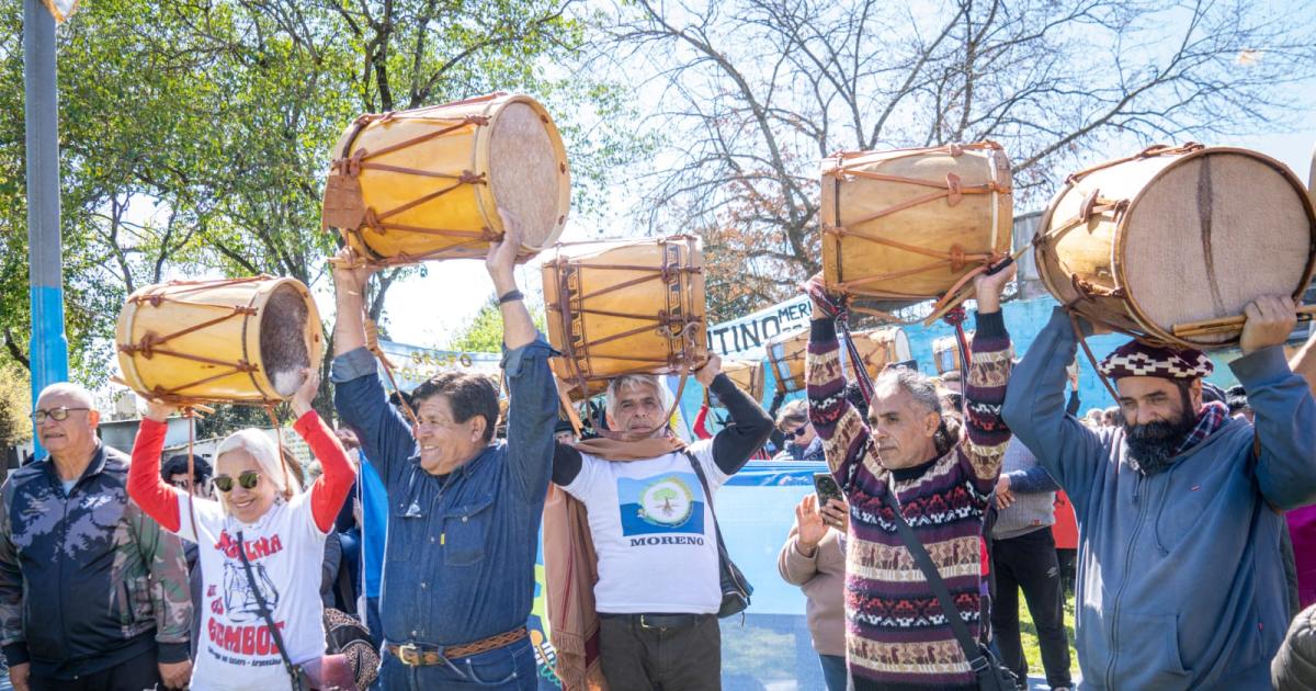 Tercera Marcha de los Bombos en Moreno Buenos Aires