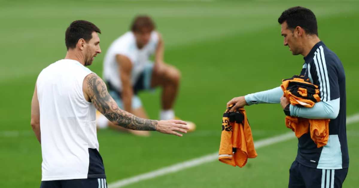 Messi y Scaloni (Foto- REUTERSLee Smith)