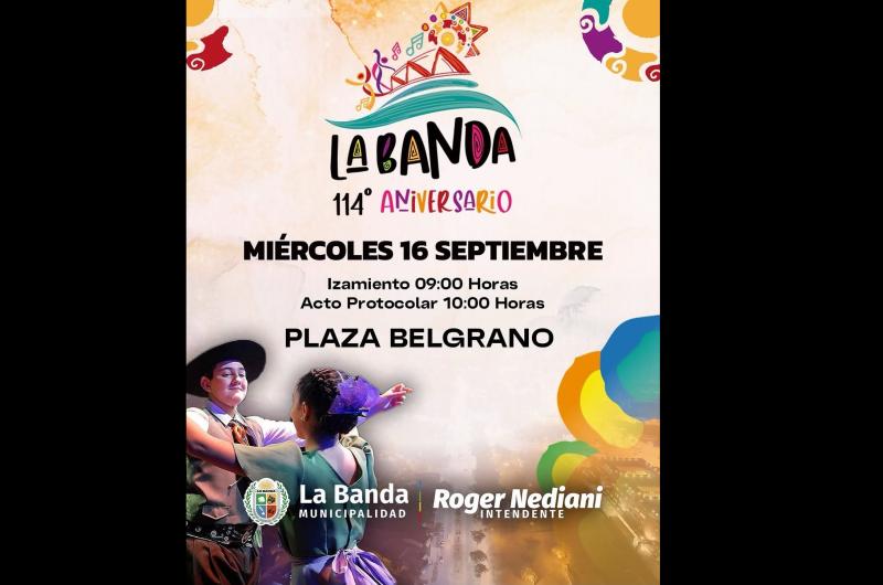 La Banda celebra sus 114 antildeos con un acto en la Plaza Belgrano