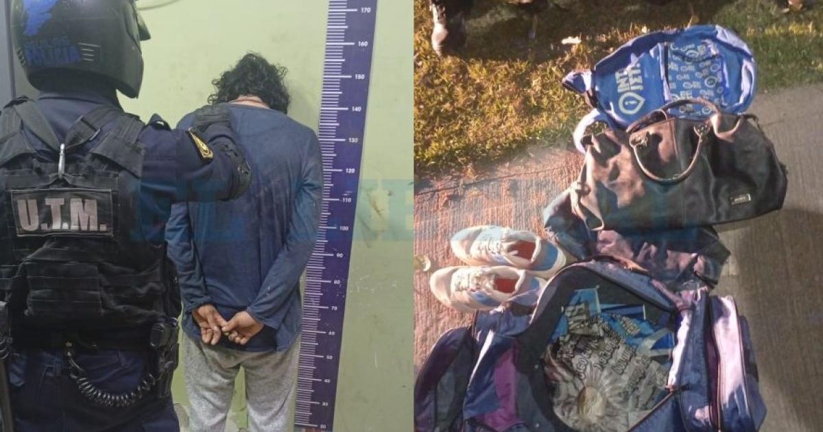 La Banda- lo sorprendieron escapando por los techos con un bolso robado