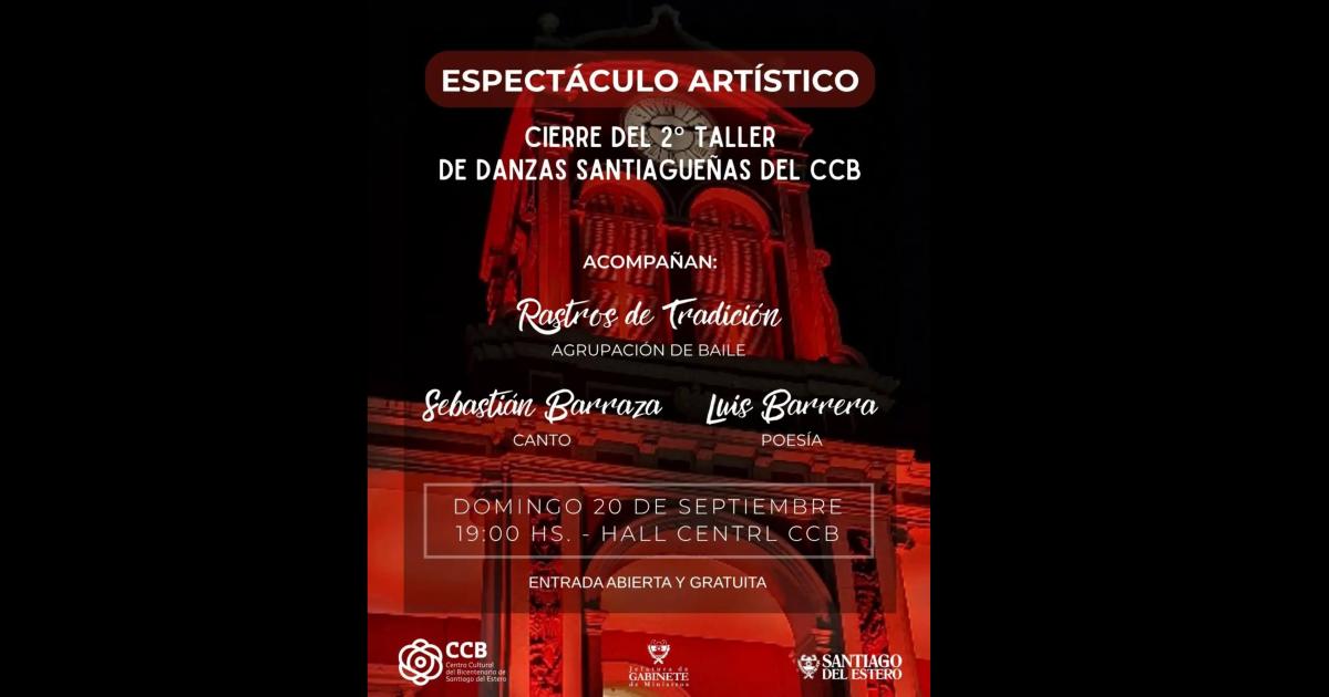 El 2deg Taller de Danzas Nativas Santiaguentildeas llega a su fin en el CCB