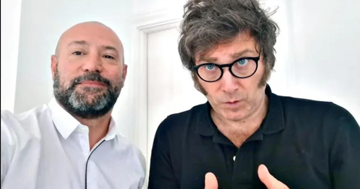 Diego Spagnuolo y Javier Milei (Foto- NA)