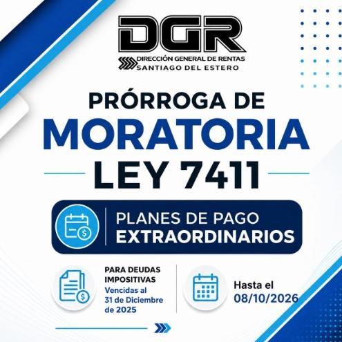 La Dirección General de Rentas de la provincia prorrogó por treinta días corridos el acogimiento a moratoria
