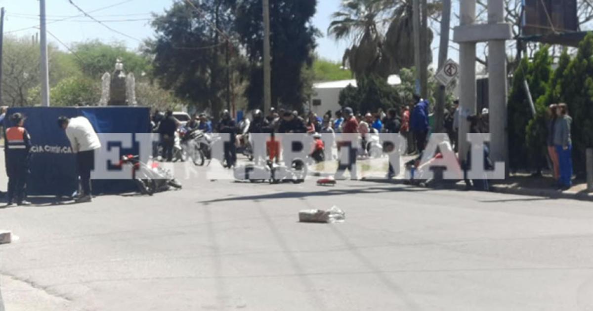 La Policía trabaja en el lugar (Foto El Liberal)
