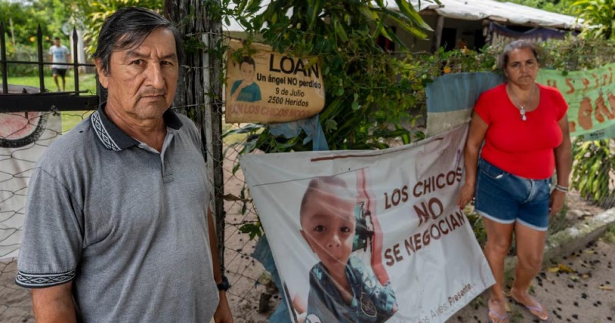 Los padres de Loan José Peña y María Noguera