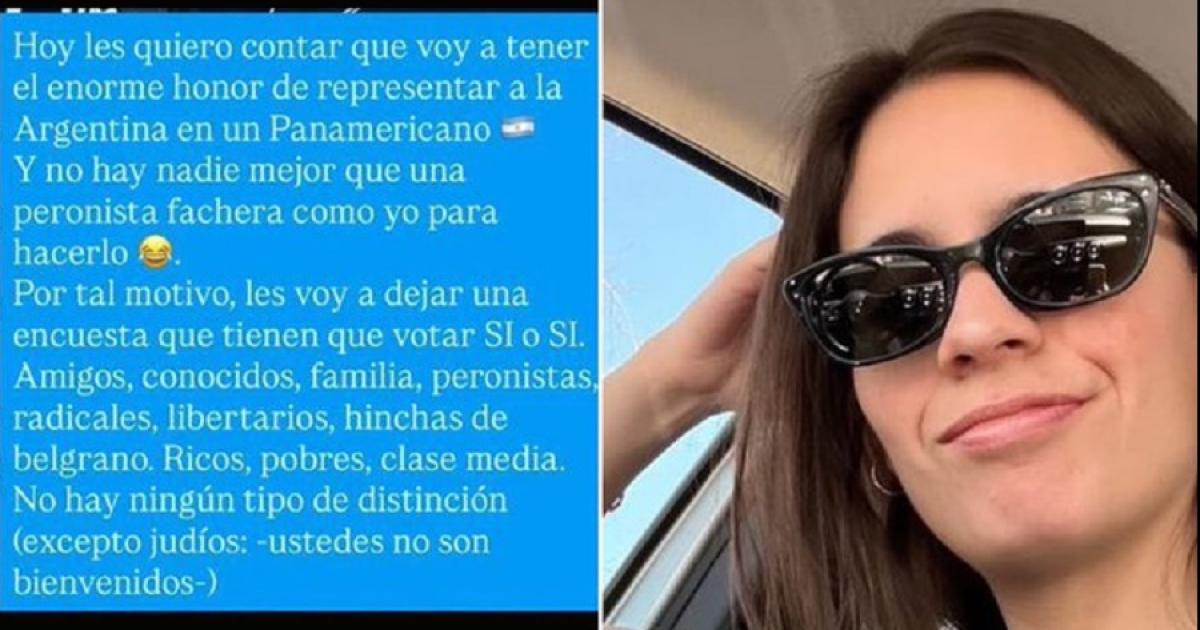 Escndolo por los mensajes difundidos por la deportista argentina (Foto La Nación)