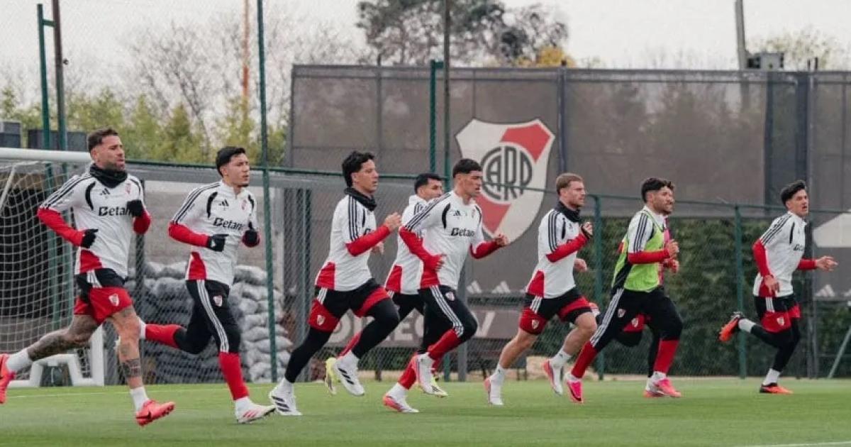 El entrenamiento de River en Ezeiza durante la fecha FIFA (@RiverPlate)