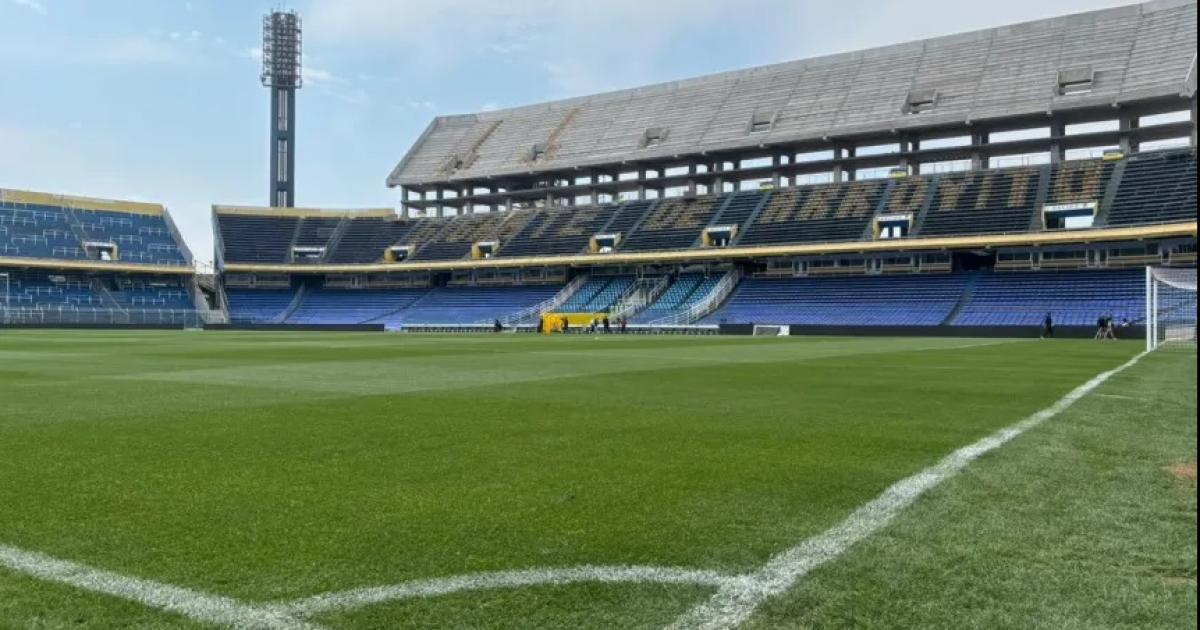 Así està el campo de juego del Gigante de Arroyito a horas de Boca vs Racing
