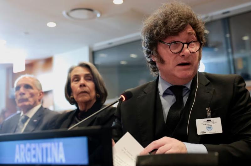 Javier Milei en la cumbre del Escudo de las Américas en Nueva York (Foto- Reuters)