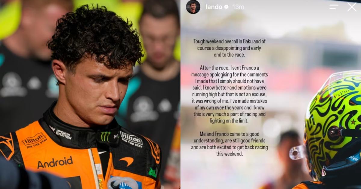 El piloto brit�nico realizó un descargo en sus cuentas oficiales (Foto TN)