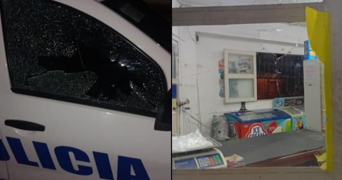Batalla campal entre 2 bandas causoacute dantildeos en un local y un patrullero