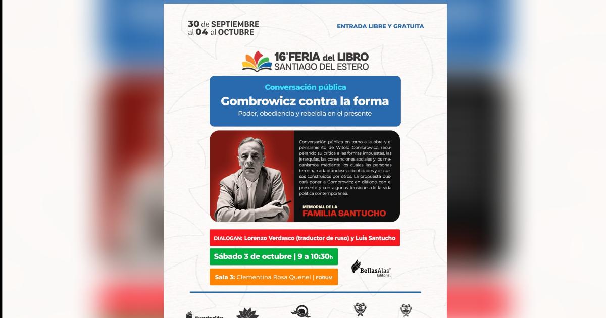 Poder obediencia y rebeldiacutea- el pensamiento de Gombrowicz llega a la 16ordf Feria Provincial del Libro
