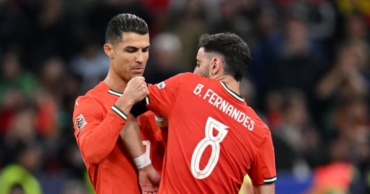 Bruno Fernandes asumió la capitanía a partir de la salida de Cristiano Ronaldo
