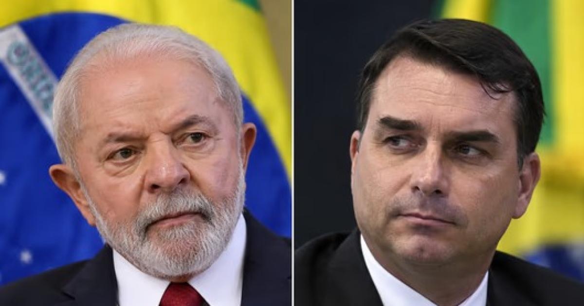 Luis Inacio Lula da Silva y Flavio Bolsonaro
