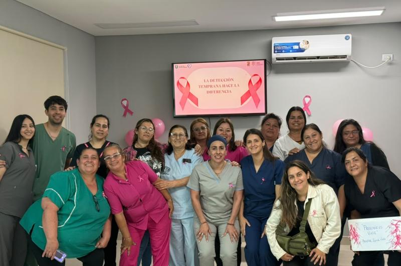 Mes Rosa- El Hospital Zonal Pinto brindoacute una charla de prevencioacuten y concientizacioacuten sobre el caacutencer de mama