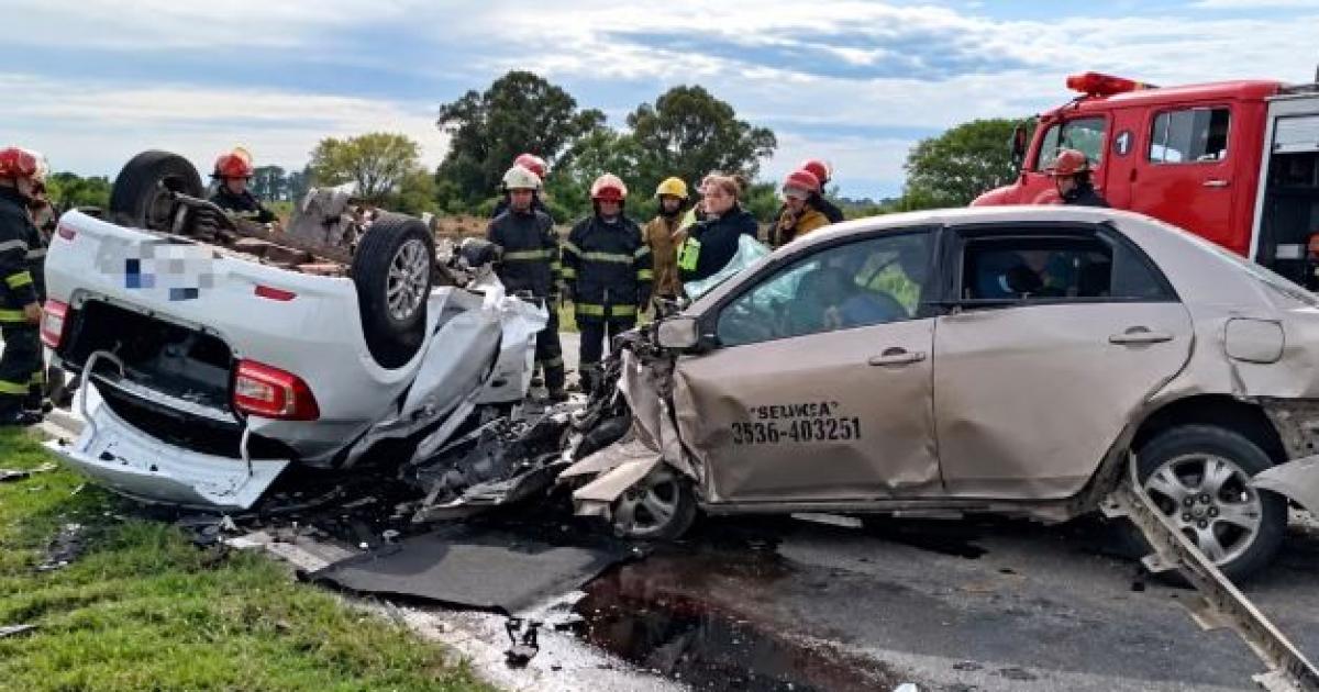 Traacutegico accidente en Boliacutevar- cuatro muertos por un choque frontal en la Ruta 65