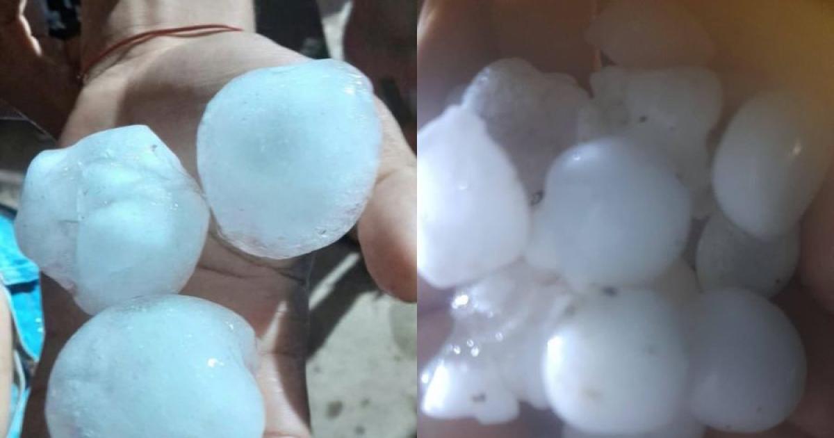 Una fuerte caiacuteda de granizo sorprendioacute durante la noche a Real Sayana