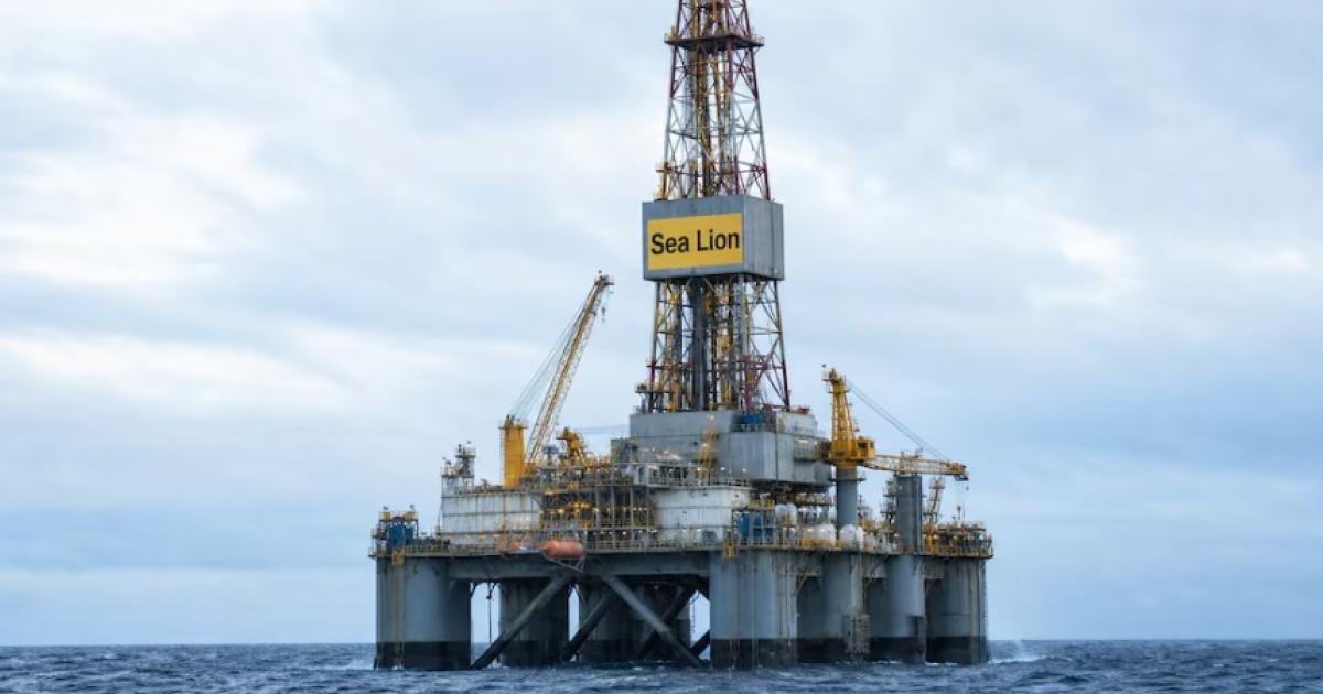 La plataforma petrolera Sea Lion opera en las aguas del océano Atl�ntico cerca del archipiélago de las islas Malvinas