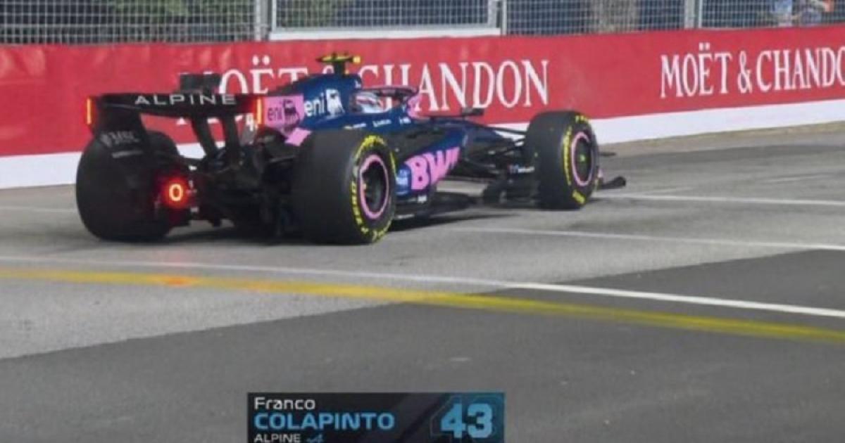 El piloto abandonó el Gran Premio de Singapur por desperfecto en el auto (Foto X)