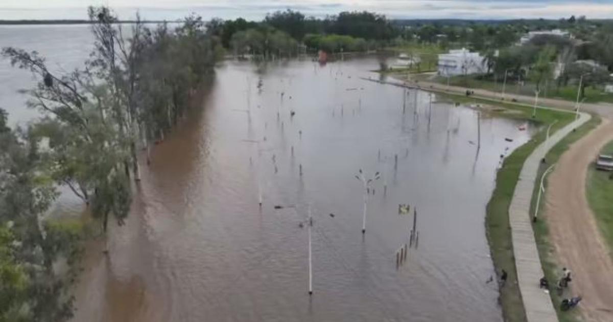 Crecida de los riacuteos Paranaacute y Uruguay por El Nintildeo- maacutes de 400 damnificados y alerta maacutexima en Corrientes y Entre Riacuteos