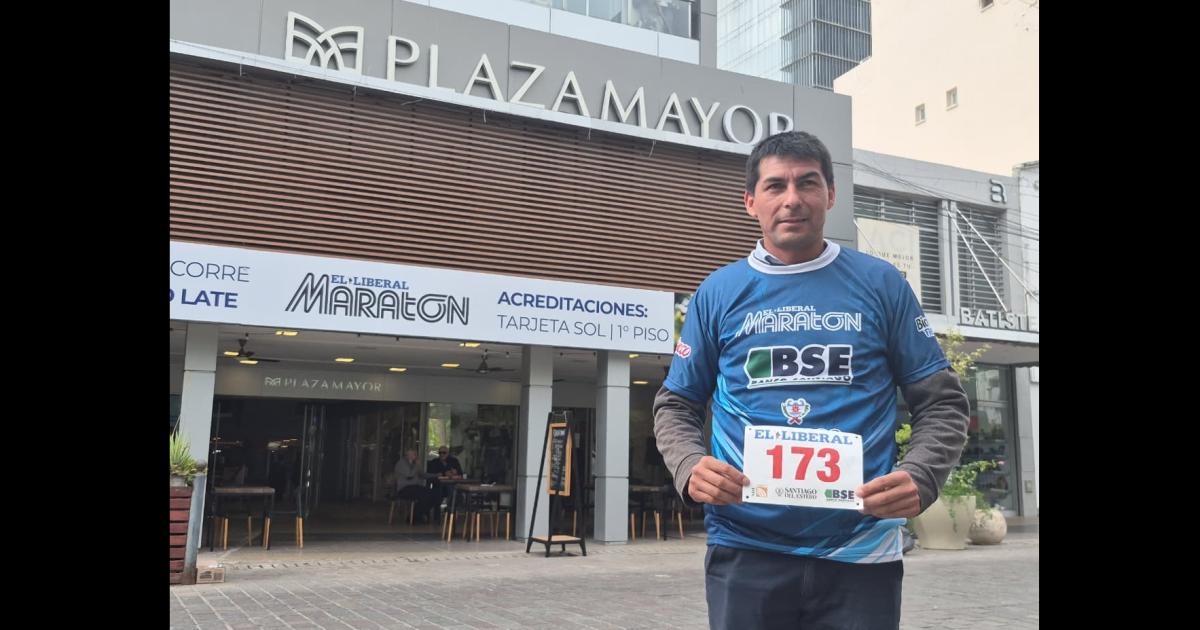 El atleta santiagueño realizarà la distancia de los 21 km (Foto El Liberal)