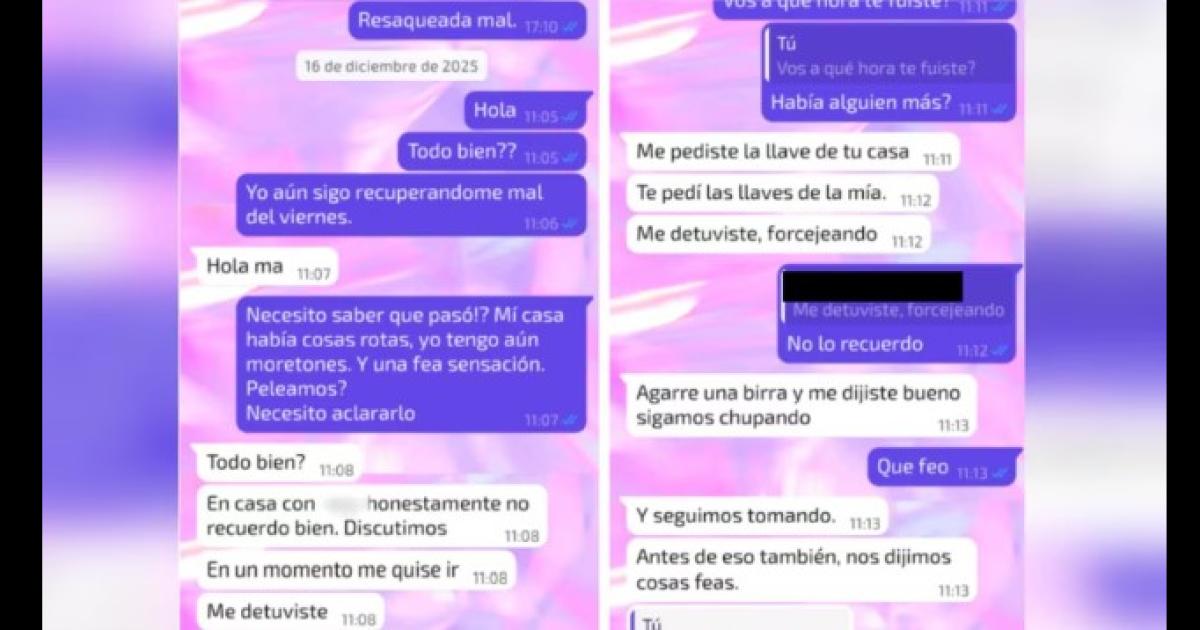 El chat ocurrido tres días después del abuso