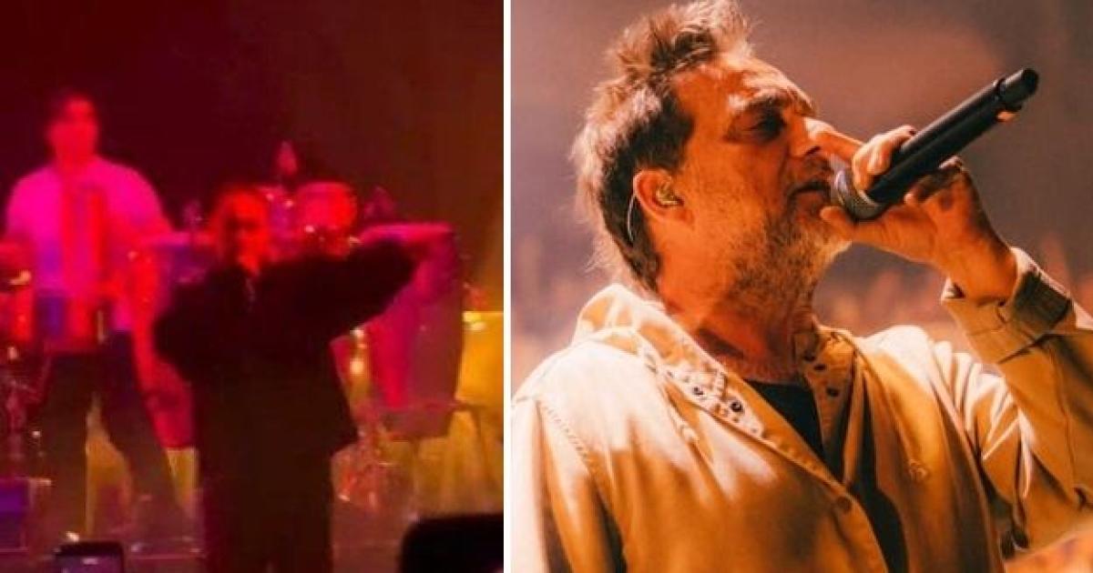 Vicentico frenoacute un show de Los Fabulosos Cadillacs en Bogotaacute tras la aparicioacuten de una bengala entre el puacuteblico