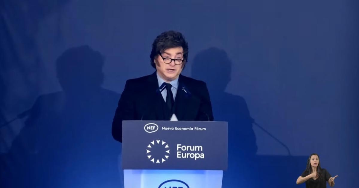 Milei vinculoacute el aumento del riesgo paiacutes al escenario global y lanzoacute duras criacuteticas contra Pedro Saacutenchez en Madrid