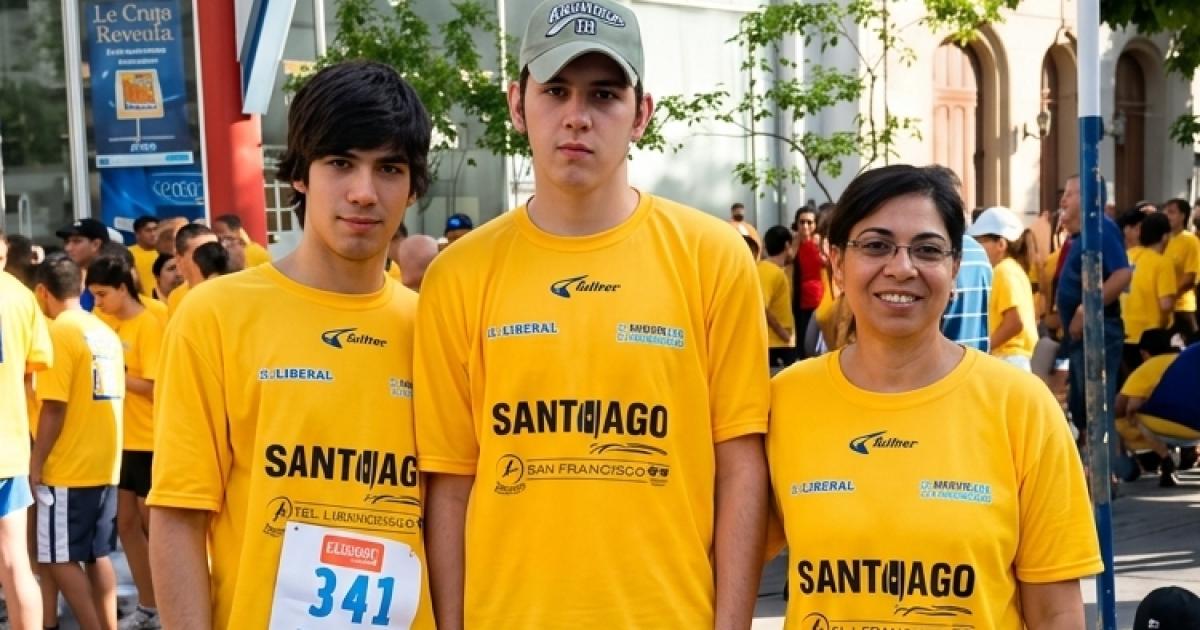 Silvia y Joaquín antes de correr el Maratón en 2011 (Foto restaurada con IA)