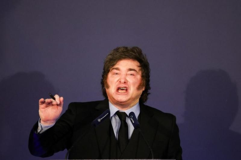 Javier Milei en su gira por España (Foto Reuters)