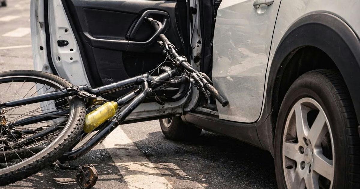 Tragedia- iba en bicicleta le abrieron la puerta de un auto chocoacute y murioacute