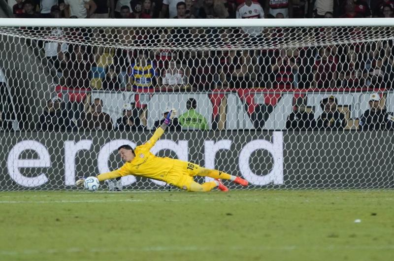 Muslera el heacuteroe de Estudiantes- atajoacute tres penales ante Flamengo y metioacute al Pincha en la final