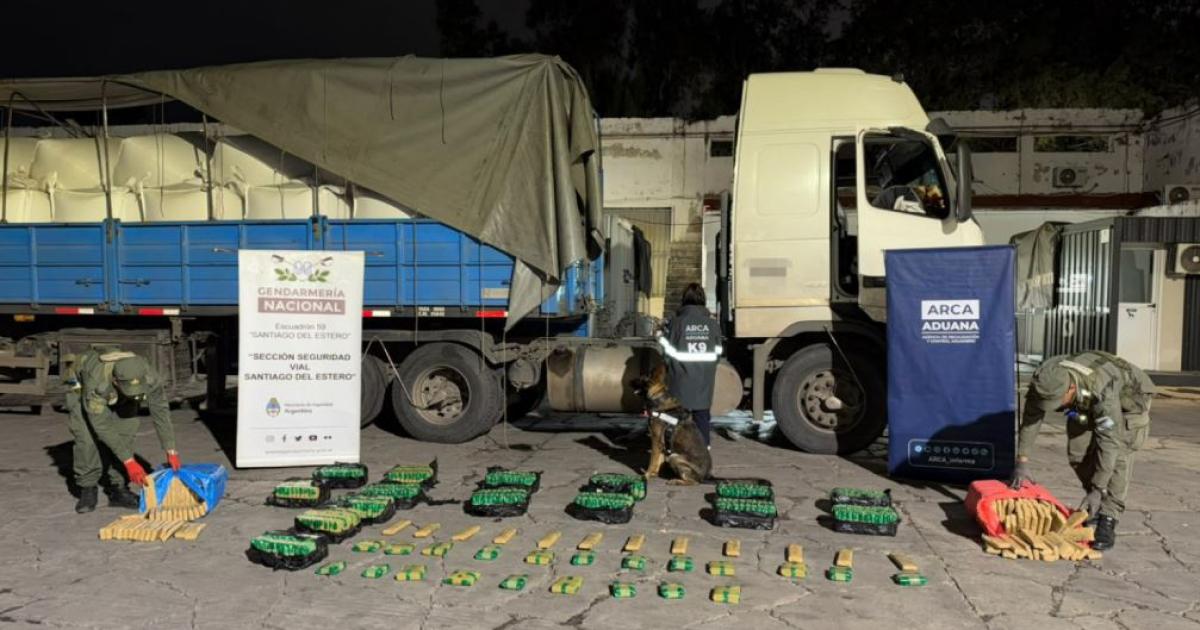 Ruta 34- Secuestran maacutes de 144 kilos de hojas de coca ocultos en un camioacuten en Santiago del Estero