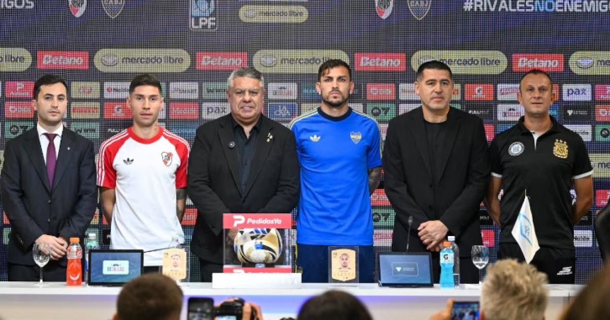 No habrà conferencia de prensa previa al SuperclÃsico como sucedió en el Ãltimo River-Boca (Foto- @LigaAFA en X)