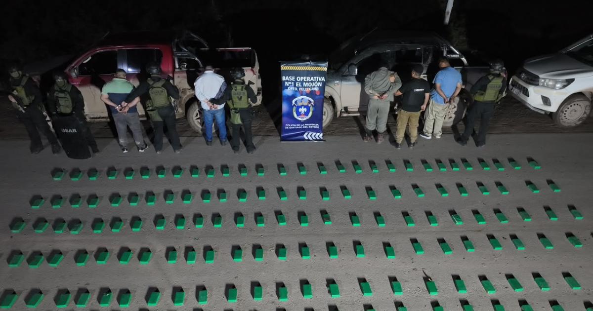 FOTOS Asiacute fue el operativo en el que secuestraron maacutes de 219 kilos de cocaiacutena en Santiago del Estero