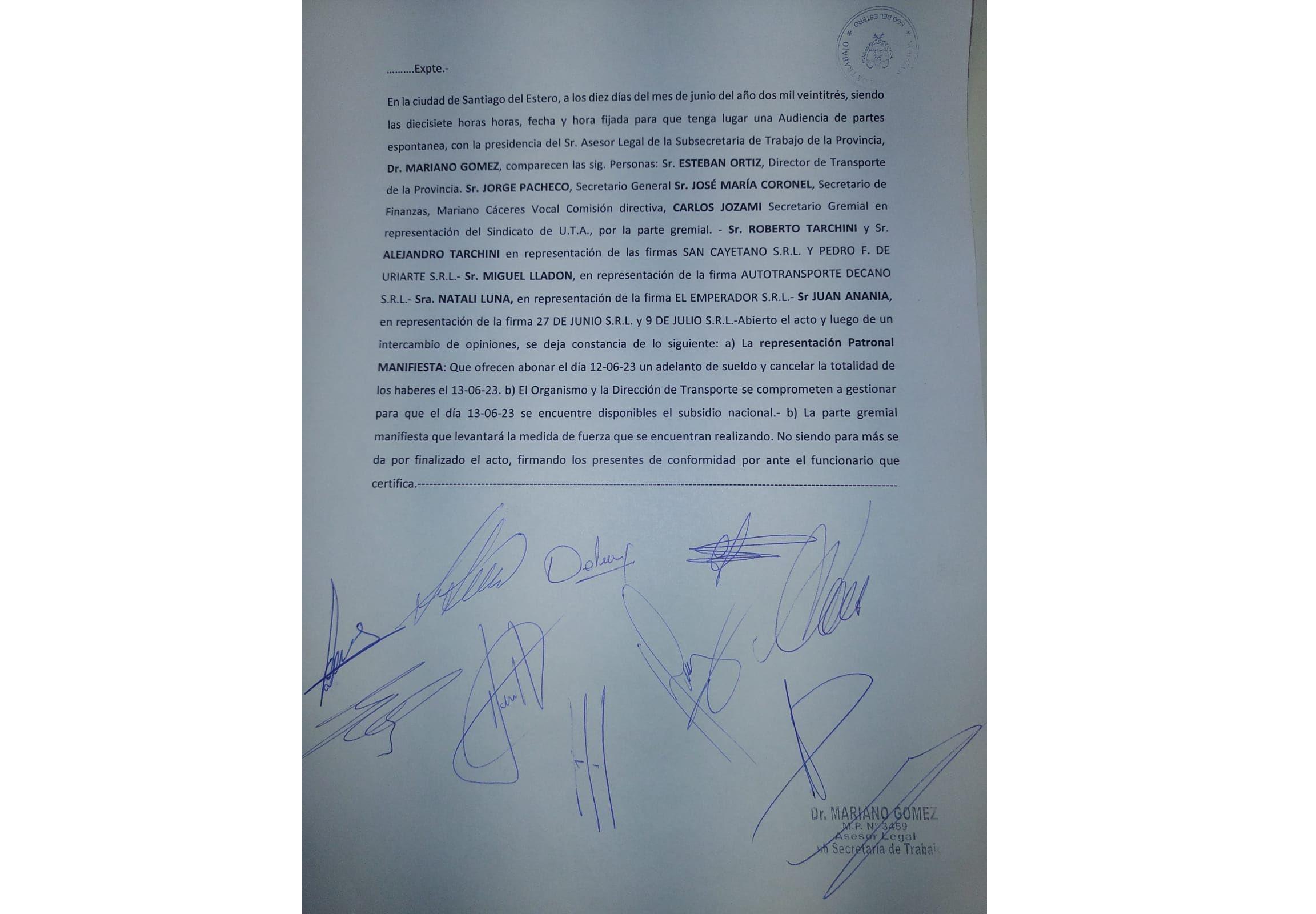 Empresarios y UTA llegaron a un acuerdo: se levantó la medida de fuerza ...