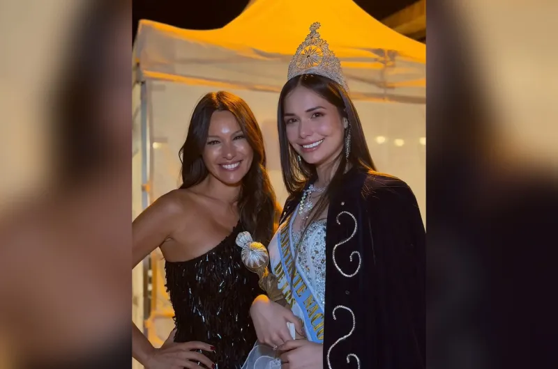 La foto de Pampita con la santiagueña Constanza Lastra Errasti tras consagrarse Reina de los Estudiantes 2026
